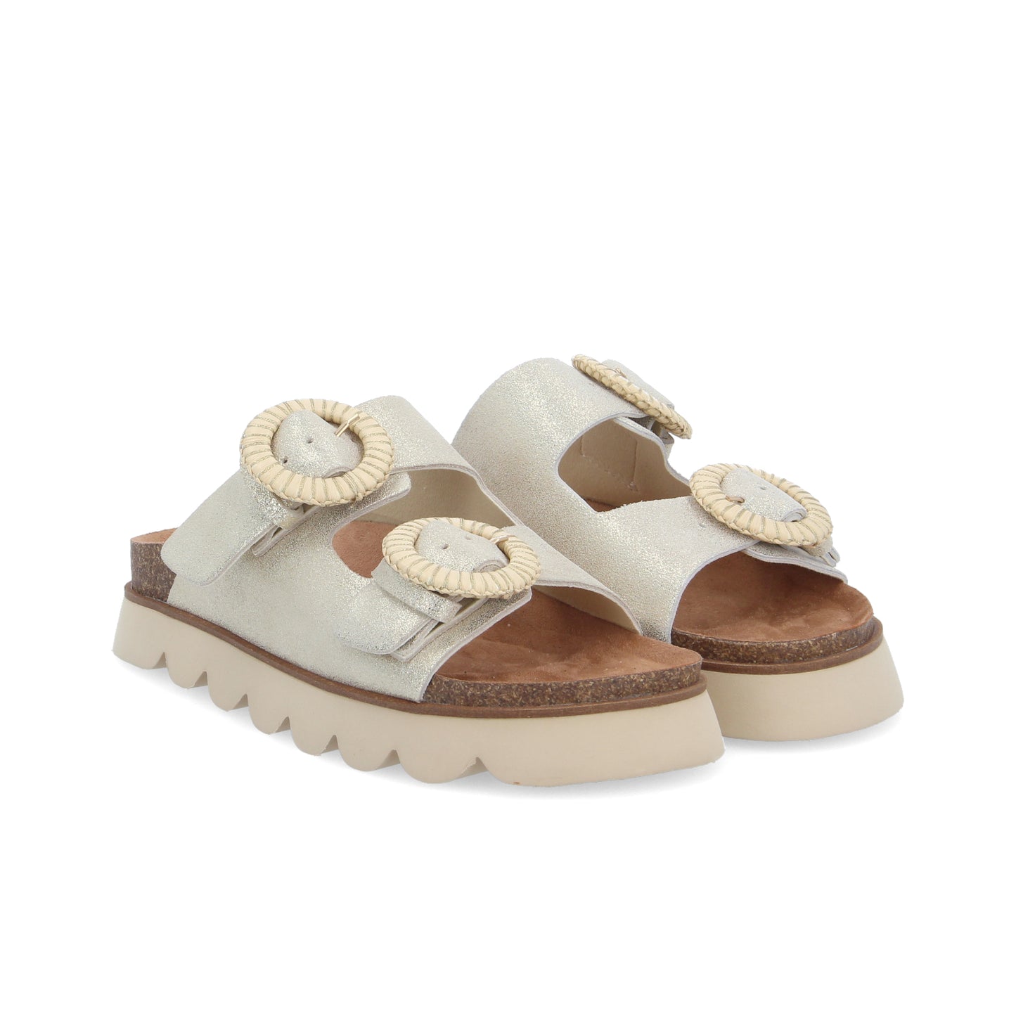 Sandalias De Mujer I Sandy Slap W Glitter Suede