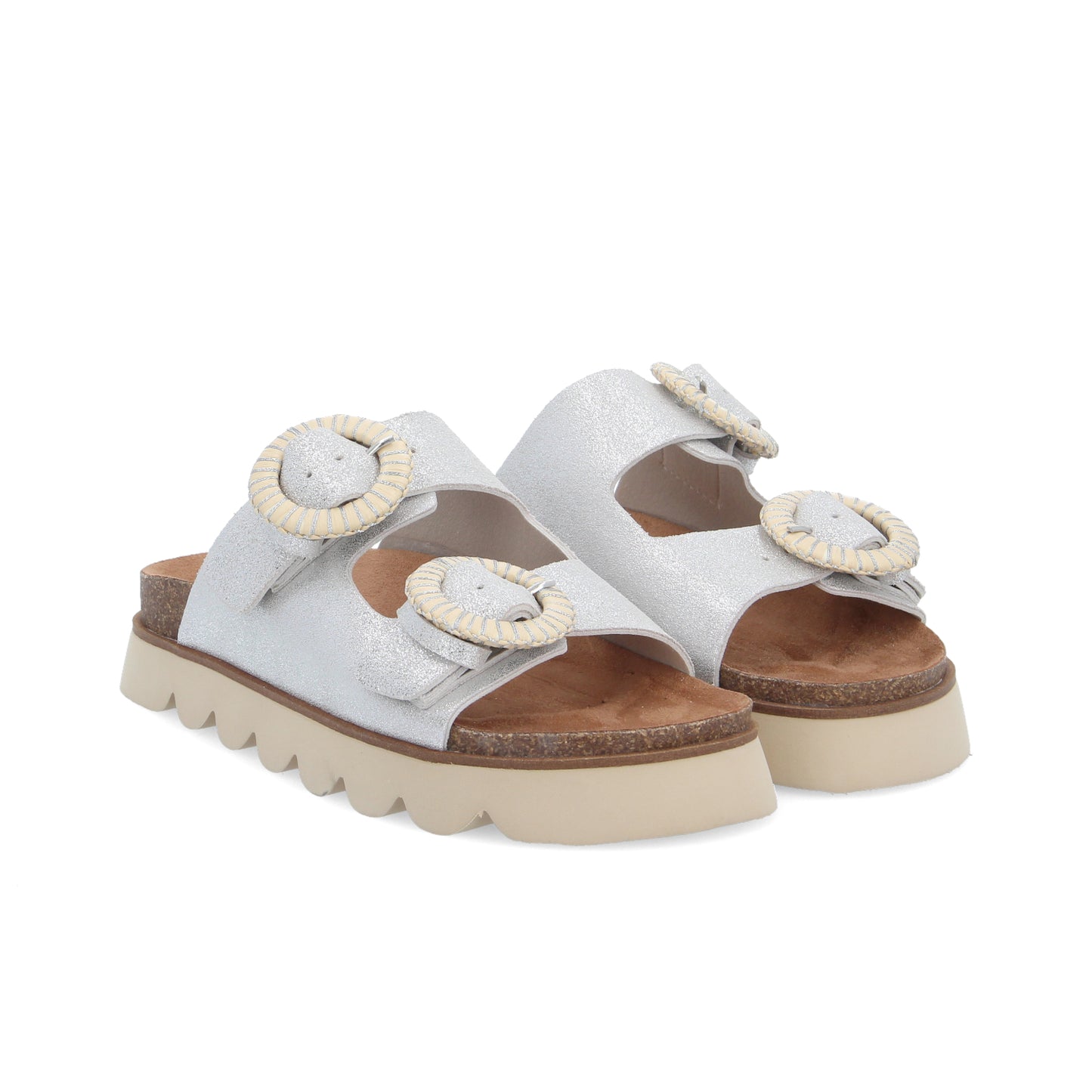 Sandalias De Mujer I Sandy Slap W Glitter Suede